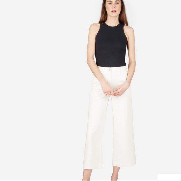 Everlane Denim - Everlane Bone Wide Leg Crop Pant